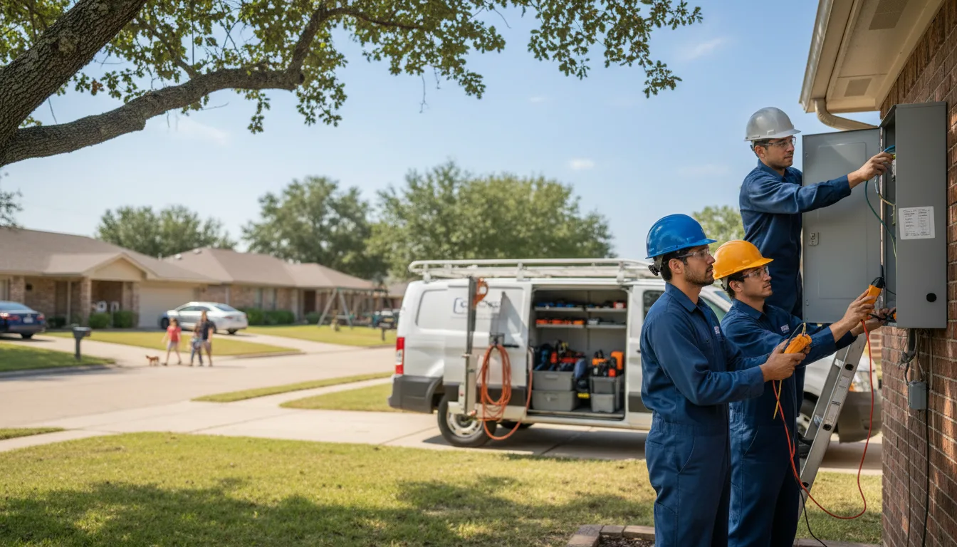 Certified electrician providing emergency electrical services in Cleburne, TX